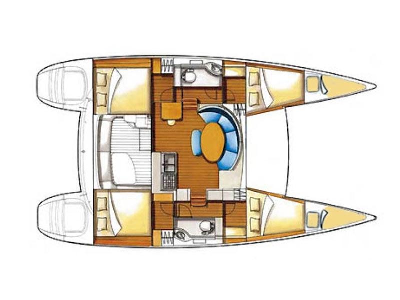 Book yachts online - catamaran - Lagoon 380 - Xenia - rent