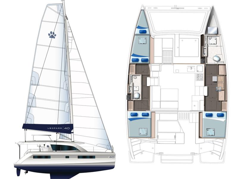 Book yachts online - catamaran - Leopard 40 - DENİZ - rent