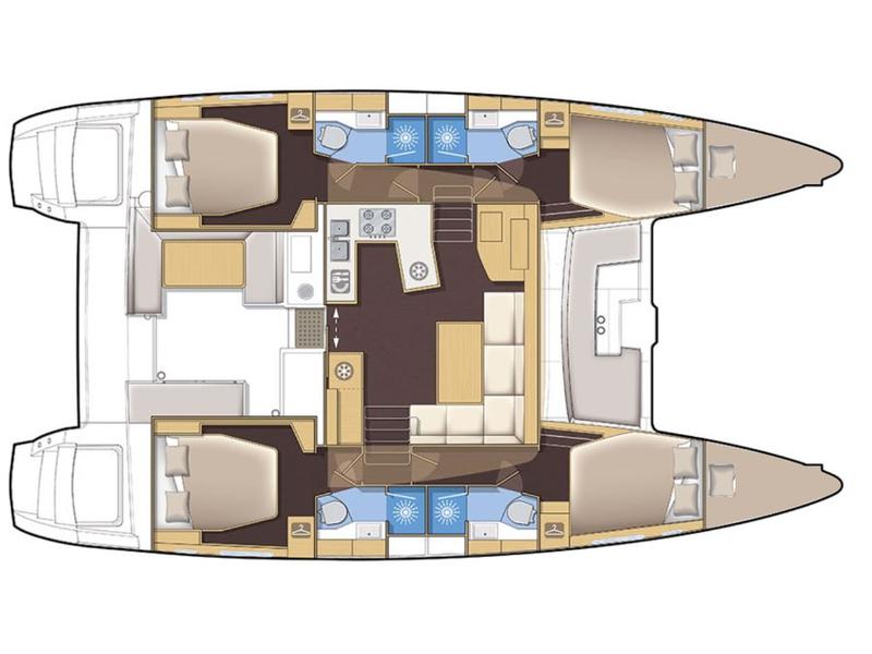 Book yachts online - catamaran - Lagoon 450  F - RED TWIN II  - rent