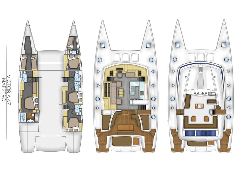 Book yachts online - catamaran - Victoria 67 - Magec - rent