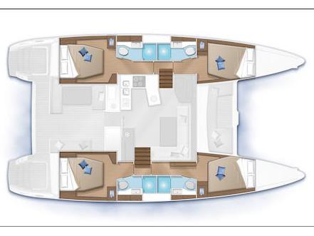 Book yachts online - catamaran - Lagoon 450F - Take Off - rent