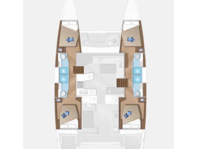 Book yachts online - catamaran - Lagoon 450 Sport - twin elli - rent