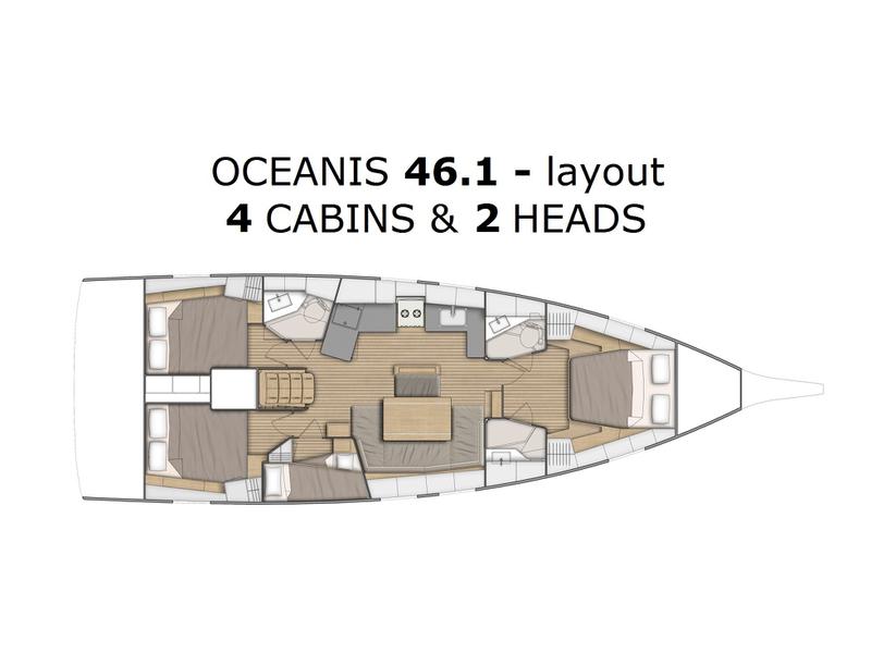 Book yachts online - sailboat - Oceanis 46.1 - owner's version - NAUTI BUOY - rent