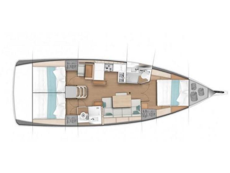 Book yachts online - sailboat - Sun Odyssey 440 - Sultana Rosa - rent