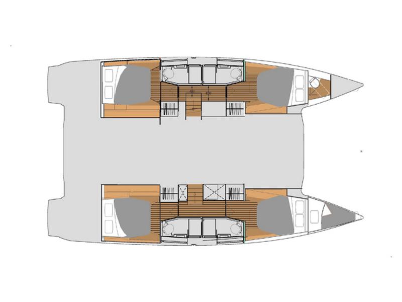 Book yachts online - catamaran - Fountaine Pajot Elba 45 - Akasti - rent