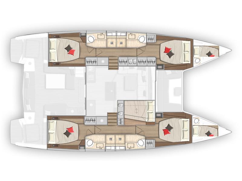 Book yachts online - catamaran - Lagoon 50 (5 cabs) Skippered - ADIAMO - rent