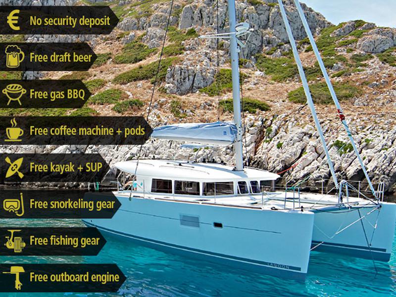 Book yachts online - catamaran - Lagoon 400 S2 - Mirfak - rent