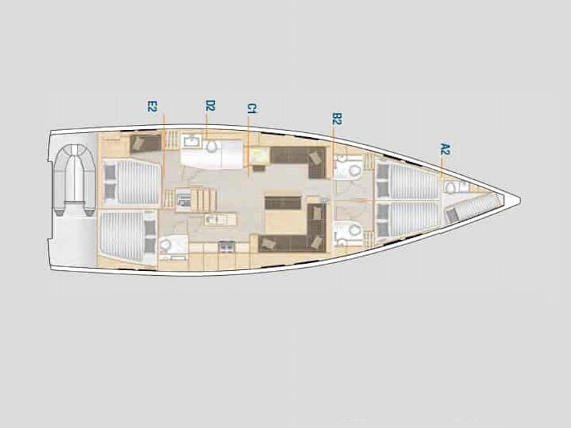 Book yachts online - sailboat - Hanse 548 - Ellora - rent