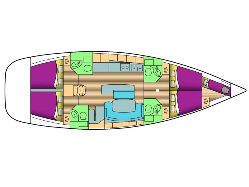 Book yachts online - sailboat - Cyclades 50.4 - Siora Maria - rent