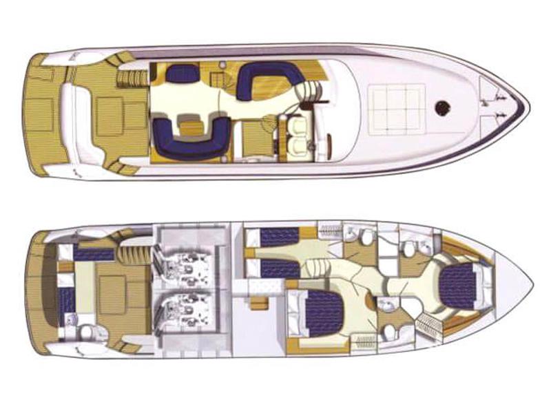 Book yachts online - motorboat - Princess 61 - Marabu - rent