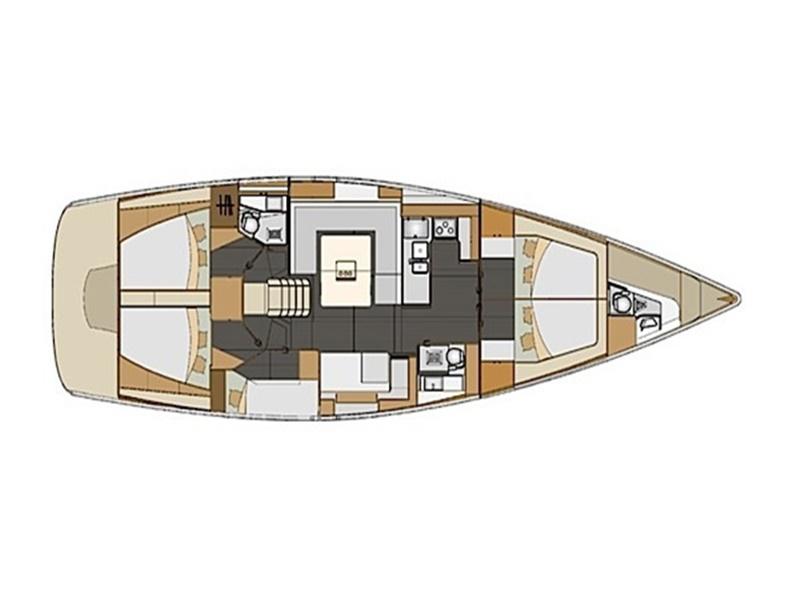 Book yachts online - sailboat - Elan 50 Impression (5+1cabins / 2+1 toilet) - FINES DE CLAIRES - AC and generator - rent