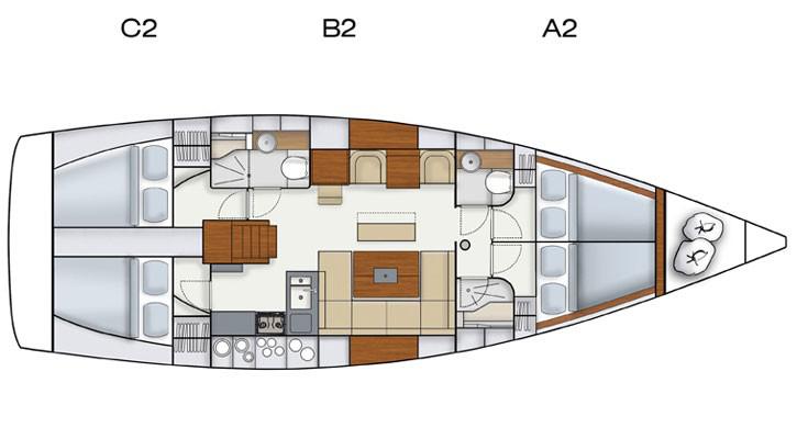Book yachts online - sailboat - Hanse 445 - Luna dei mari - rent