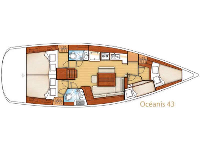 Book yachts online - sailboat - Oceanis 43 - Serenity - rent
