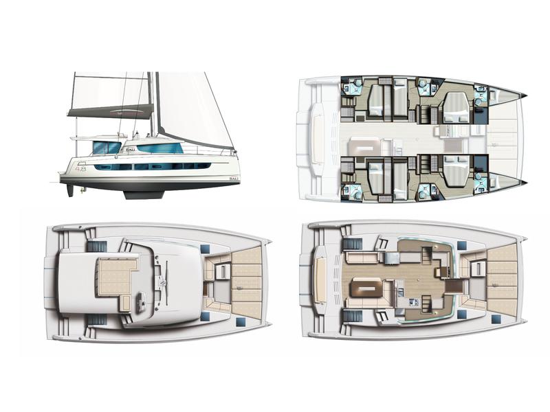 Book yachts online - catamaran - Bali 4.8 - Holiday - rent