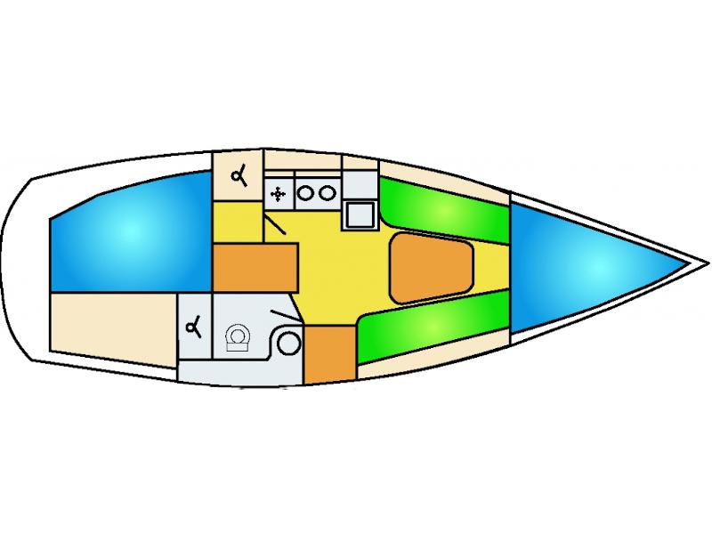 Book yachts online - sailboat - Dehler 29 - Yugo - rent