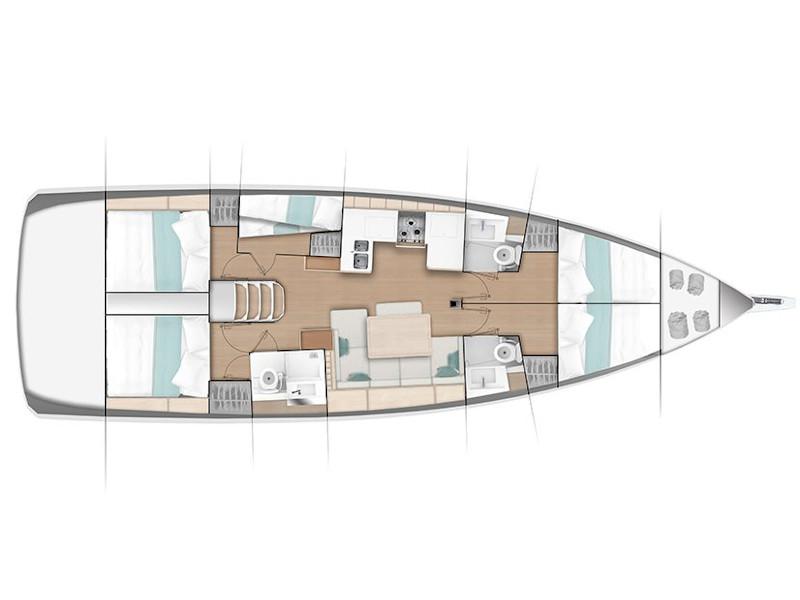 Book yachts online - sailboat - Sun Odyssey 490 - Aurora - rent