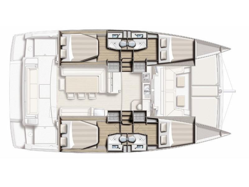 Book yachts online - catamaran - Bali 4.1 - Georg) (A/C, Watermaker, Generator - rent