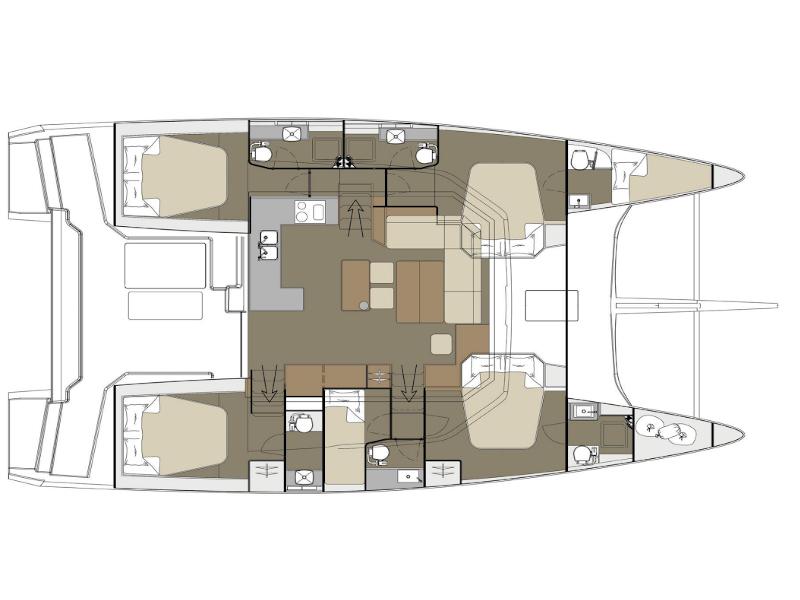 Book yachts online - catamaran - Dufour 48 Catamaran - Bahia Serena - AC+GEN. - rent