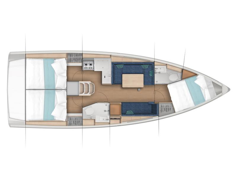 Book yachts online - sailboat - Sun Odyssey 380 - "new" - rent