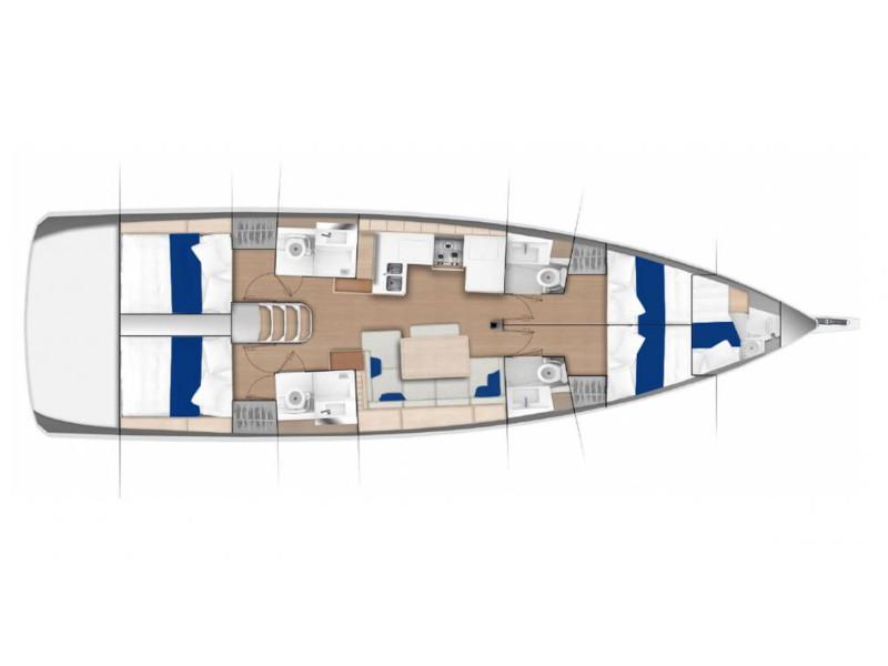 Book yachts online - sailboat - Sun Odyssey 490 - CONTIGO - rent