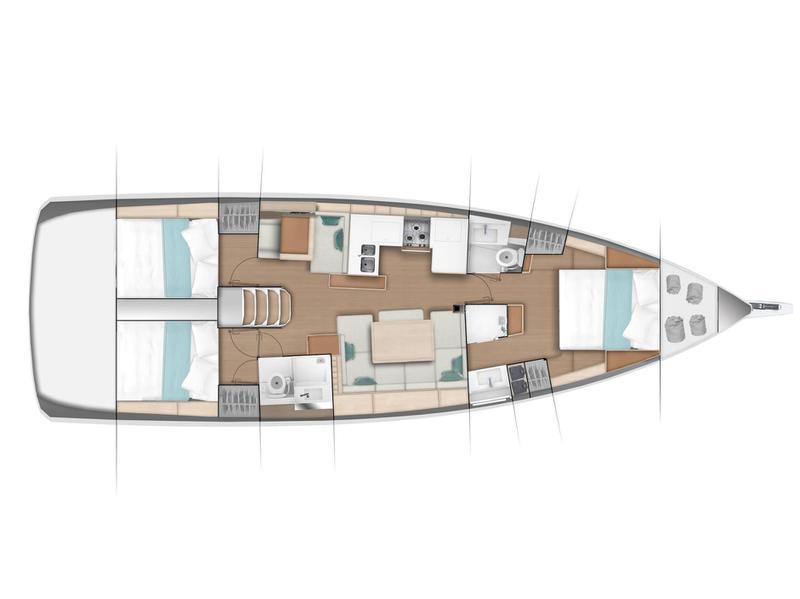 Book yachts online - sailboat - Sun Odyssey 410 - Evelina - rent