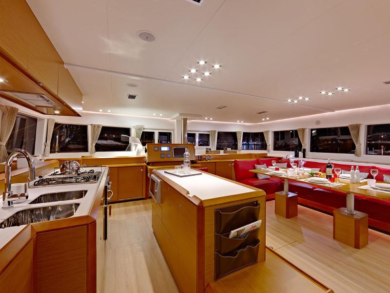 Book yachts online - catamaran - Lagoon 620 (10+3) - The Sun (SXM)  (5 cab + 3 crew) (AC, WM, Generator, Inverter, Tender Lift) - rent