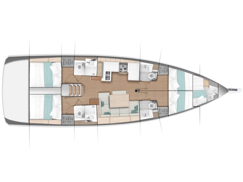 Book yachts online - sailboat - Sun Odyssey 490 (4 cbs) - SO490-19-M - rent