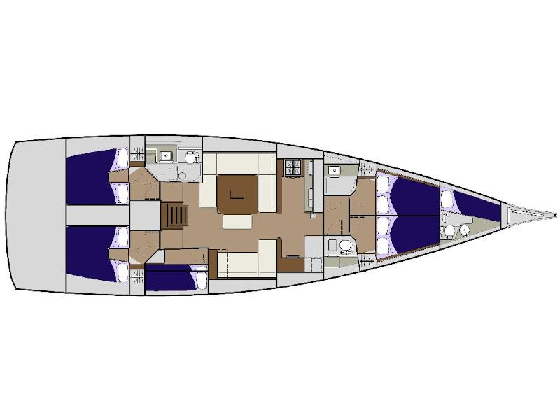 Book yachts online - sailboat - Dufour 56 Exclusive - BAZILIO - fully equipped - rent