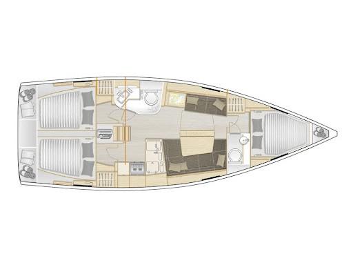 Book yachts online - sailboat - Hanse 388 - MEDUSA III - rent