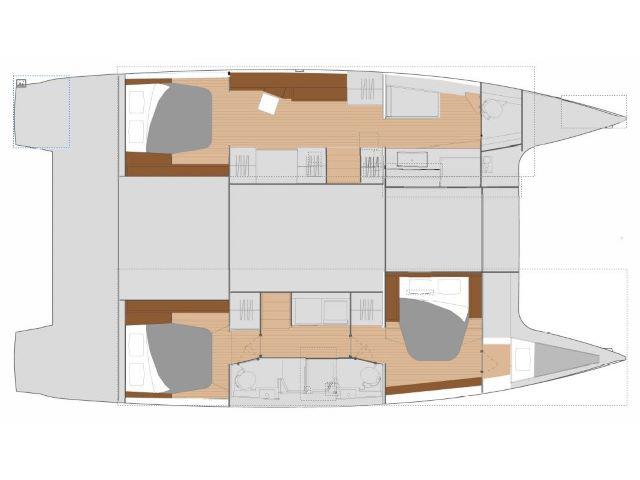 Book yachts online - catamaran - Saona 47 M - Dark Star - rent