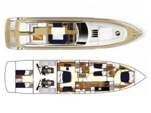 Book yachts online - motorboat - Princess V70 - Estia One - rent