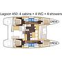 Book yachts online - catamaran - Lagoon 450 - IRIS IV (a/c-gen-watermaker-teak deck) - rent