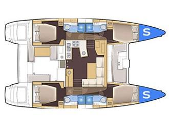 Book yachts online - catamaran - Lagoon 450  Flybridge - Lagoon 450F Airco &amp; Generator  - rent