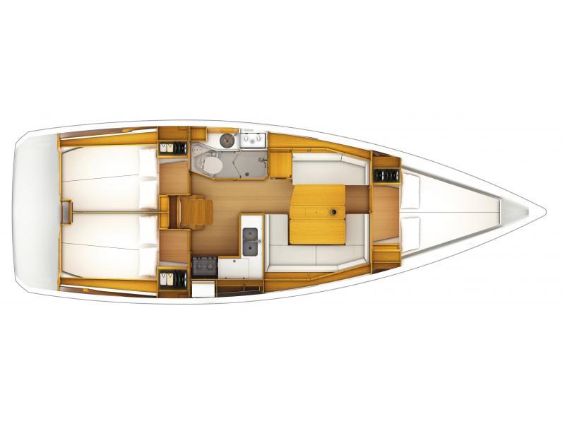 Book yachts online - sailboat - Sun Odyssey 389 - Agios Georgios - rent