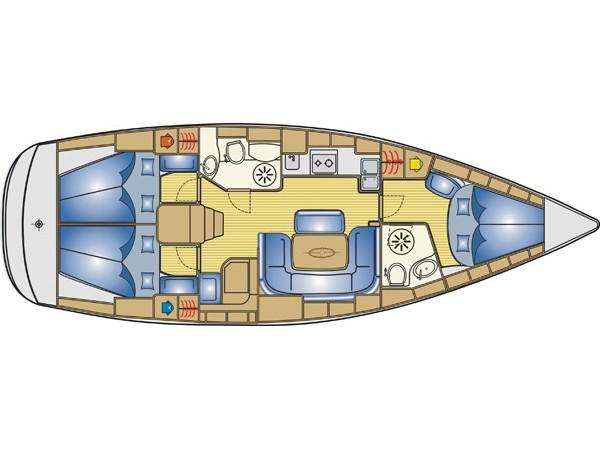Book yachts online - sailboat - Bavaria 39 Cruiser - S/Y Aretousa - rent