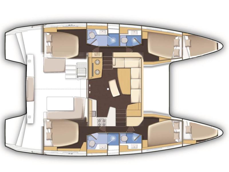 Book yachts online - catamaran - Lagoon 42 (4+2 cab) - Flying Horst - rent