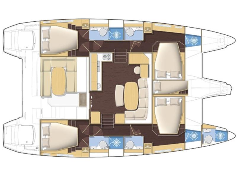 Book yachts online - catamaran - Lagoon 421 (4+1 cab.) - Patch Work - rent