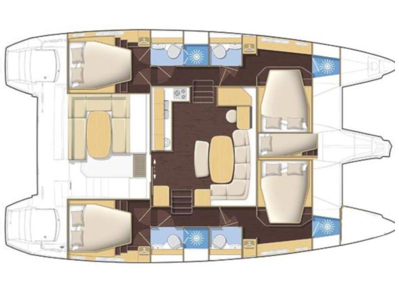 Book yachts online - catamaran - Lagoon 421 (4+1 cab.) - 4 ME - rent