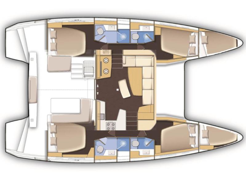 Book yachts online - catamaran - Lagoon 42 (4+2 cab) - Maximus - rent