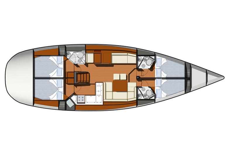 Book yachts online - sailboat - Sun Odyssey 50DS - Bonaca - rent