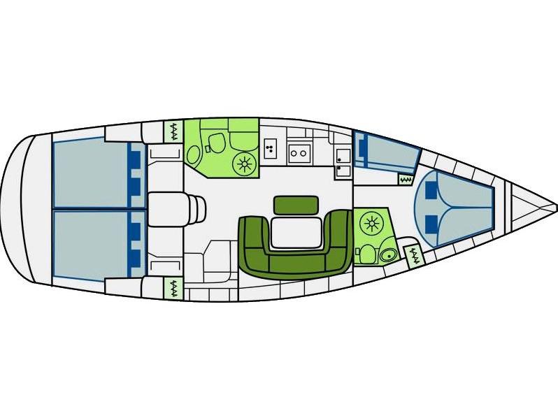 Book yachts online - sailboat - Bavaria 46 Cruiser - Cosma - rent