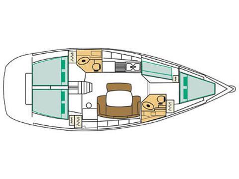 Book yachts online - sailboat - Cyclades 43.4 - Klementa - rent