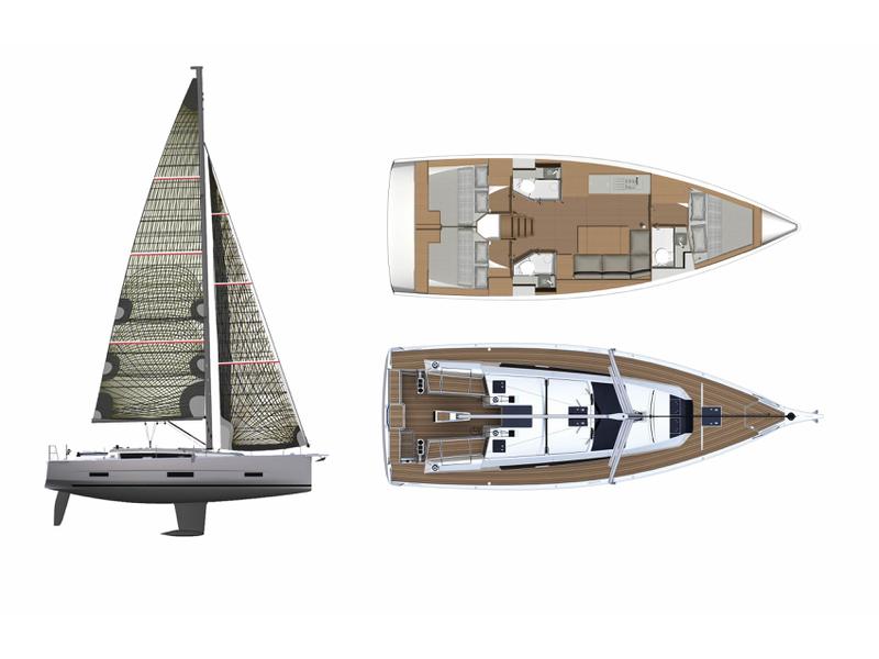Book yachts online - sailboat - Dufour 390 Grand Large - Barracuda - rent