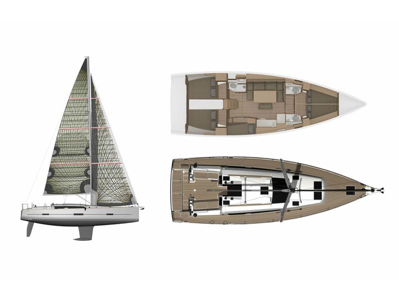 Book yachts online - sailboat - Dufour 460 Grand Large (5 cab) - Salted Caramel - rent