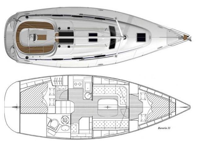 Book yachts online - sailboat - Bavaria 33 Cruiser - Lebić (GPS in cockpit, solar panels) - rent