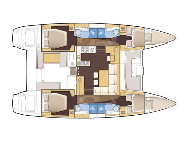Book yachts online - catamaran - Lagoon 450 - MIRA V - rent
