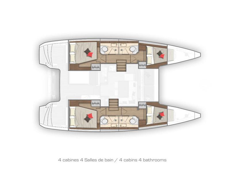 Book yachts online - catamaran - Lagoon 40 - NINA I AC salon + generator - rent