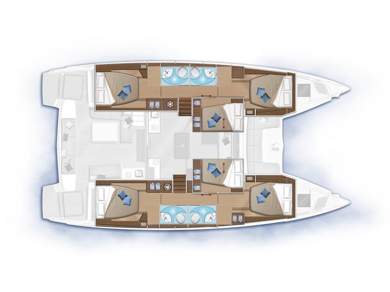 Book yachts online - catamaran - Lagoon 50 Fly - MILA (AC in Salon and cabin + generator) - rent