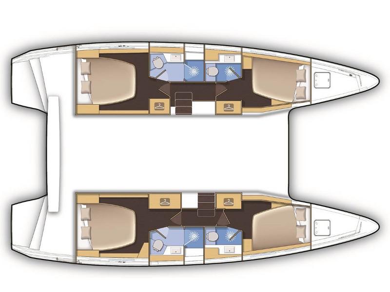 Book yachts online - catamaran - Lagoon 42 - AITUTAKI  (AC in salon + generator) - rent