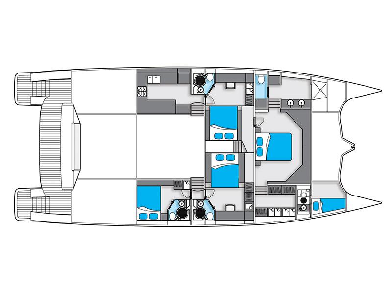 Book yachts online - powercatamaran - Sunreef 70 Power - CLOUDS - rent